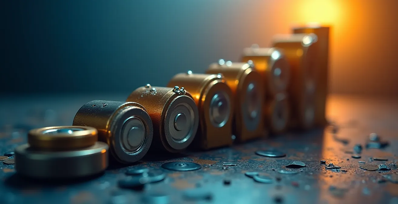 Abstract visualization of value flow from mobile energy storage through interconnected industrial nodes